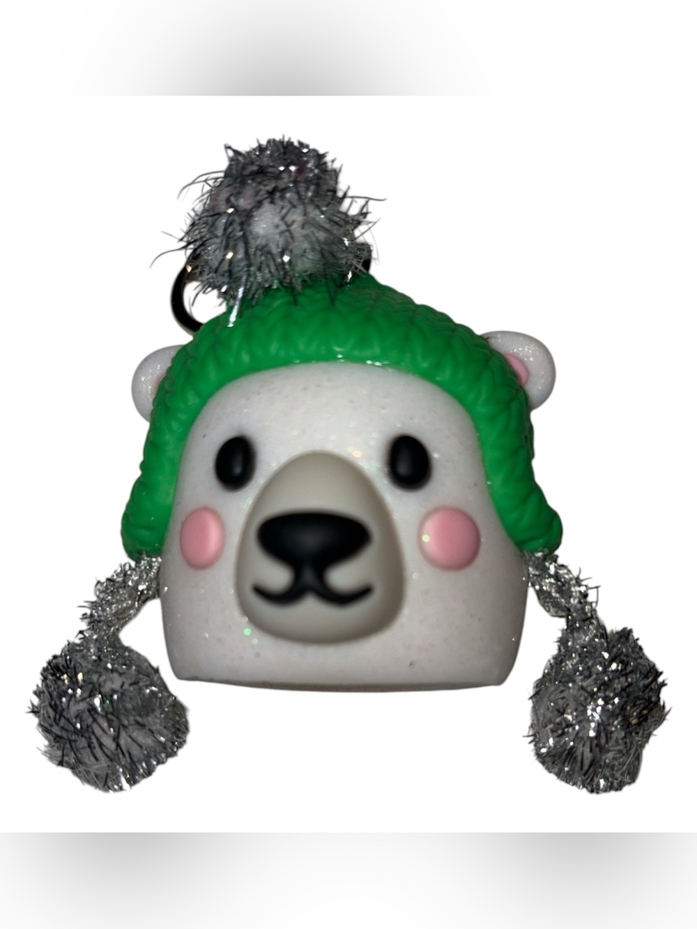 Bath & Body Works Polar Bear Sanitizer Holder with Green Pom-Pom Hat NWOT